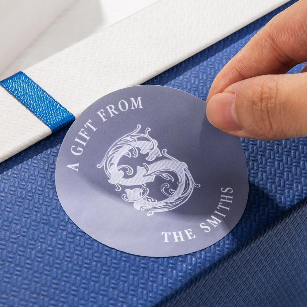 callie Personalized Monogrammed Gift Tags with String Attached, Custom Name White Paper Gift Tags for Wedding Favors, Birthday, Bridal Shower, 24PCS