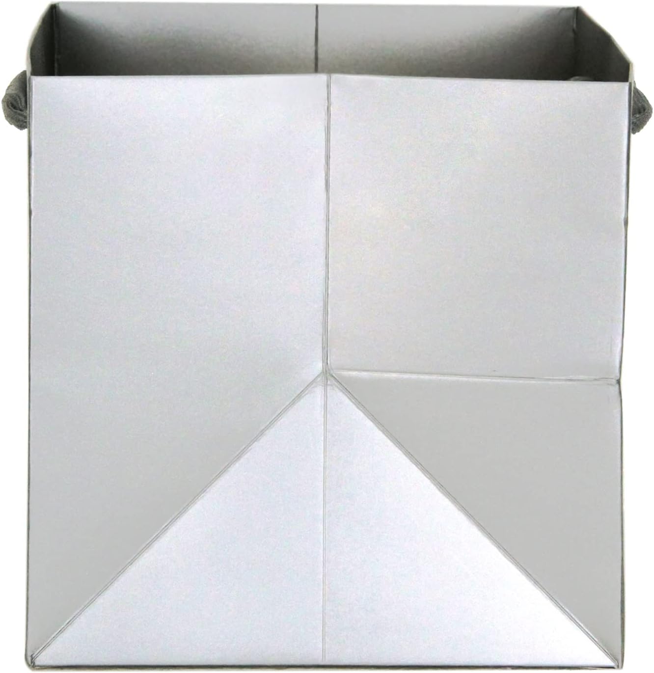 Silver Paper Gift Bags Small Square Bottom Kraft Cardboard Paper Bag With Handles for Baby Shower, Wedding, Birtyday Party (Silver Grey, 6 x 6 x 6 in, 10 Pcs)