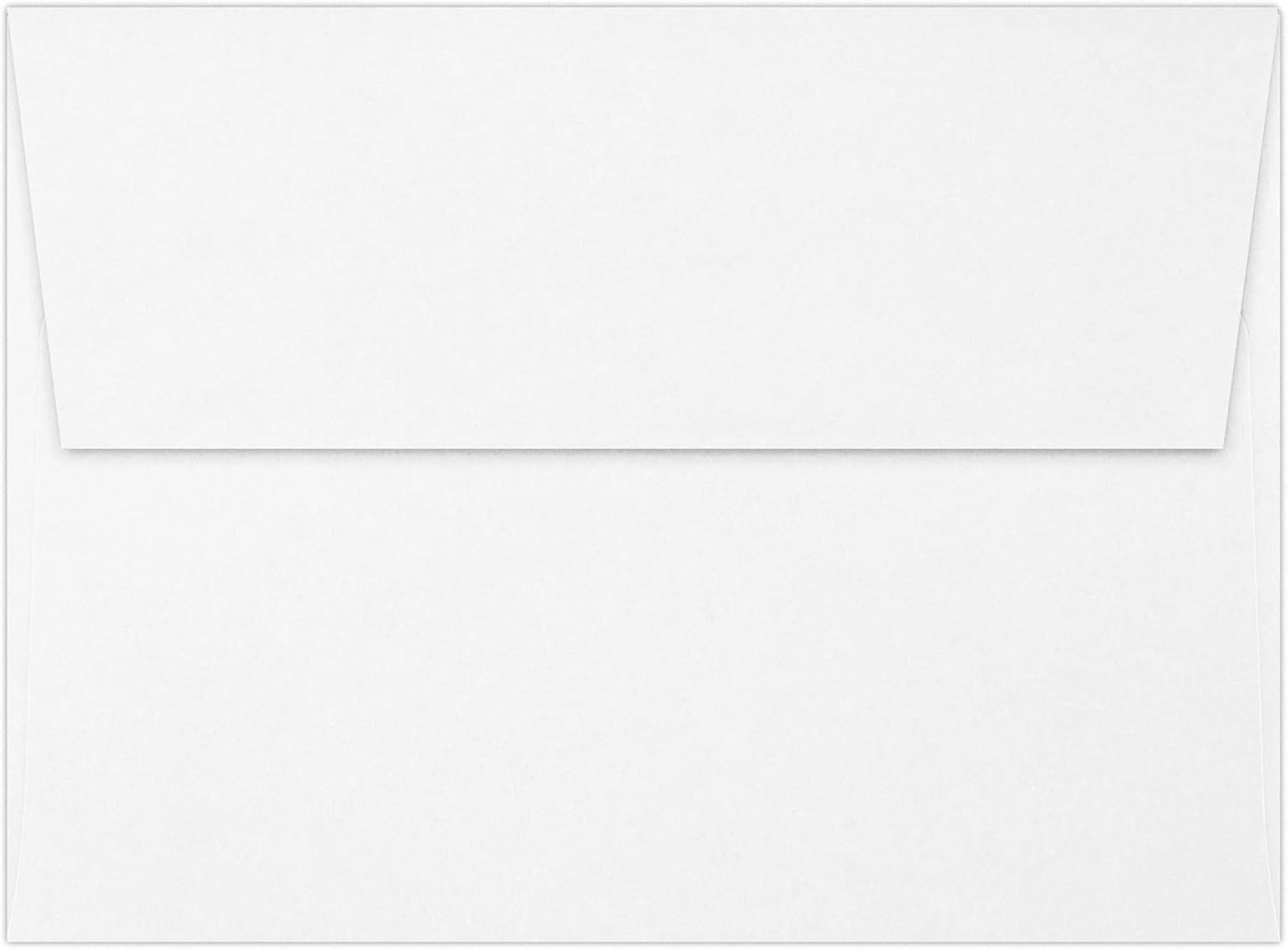 LUXPaper A7 Invitation Envelopes | Peel & Press | 5 1/4" x 7 1/4" | Brilliant White | 80lb. Text | 100% Cotton | 250 Qty