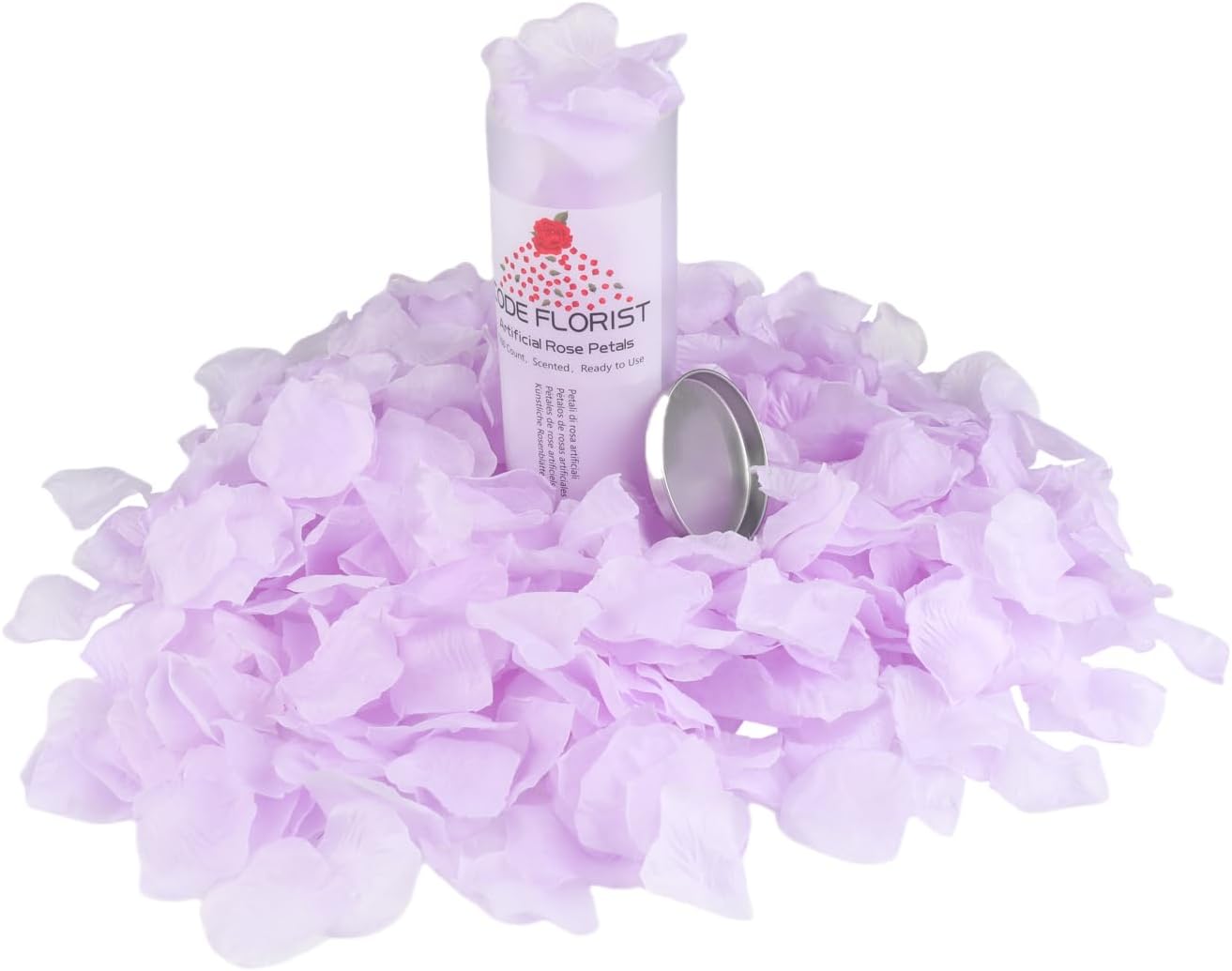 CODE FLORIST 1100 PCS Silk Rose Petals for Valentine's Day,Fake Rose Petals for Romantic Night,Wedding,Proposal Anniversary Flower Decorations(Separated,Scented,Baby Purple)
