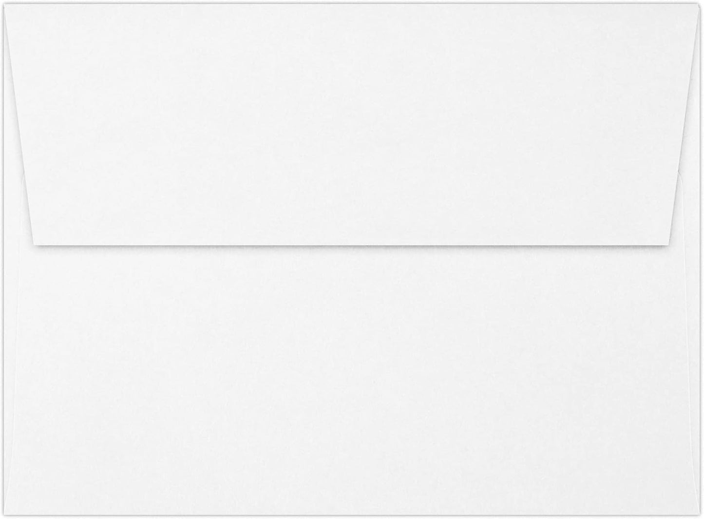 LUXPaper A7 Invitation Envelopes | Peel & Press | 5 1/4" x 7 1/4" | Brilliant White | 80lb. Text | 100% Cotton | 50 Qty