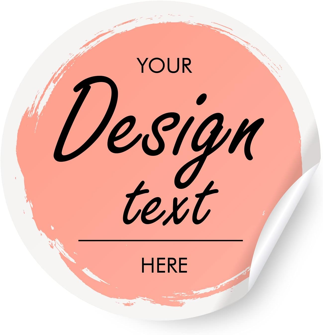 Custom Stickers Personalized Labels - Customized Stickers with Any Design Image Logo Text,Custom Thank You Label Stickers,Custom Stickers for Business Logo,100 Labels (Circle,5"x5")