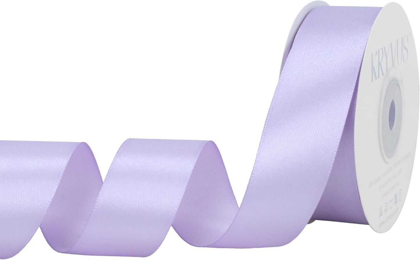 Lavender Satin Ribbon 1 inch X Continuous 25 Yards, Single Face Polyester Ribbon Perfect for Gift Wrapping, Flower Bouquet, Wedding Decor, Crafts, Bow Making, Sewing and More