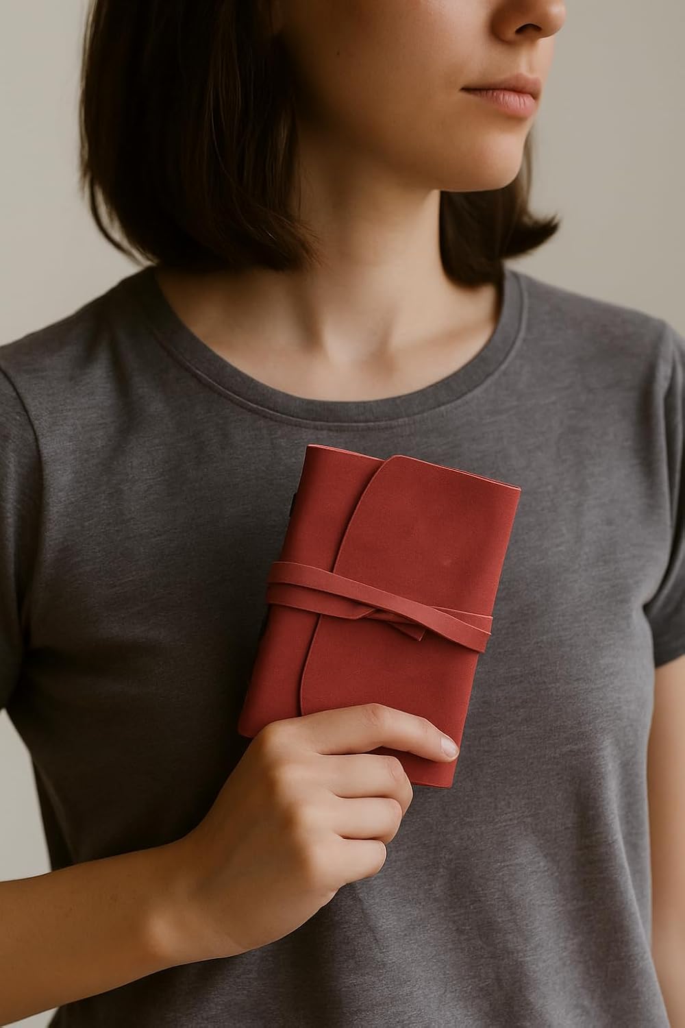 Leather Diary for Women -, A5 Leather Notebook 6x8.1 Inch, Genuine Leather Journals for Writing, Vintage Style, Ideal for Men and Women, Artists, Travelers, Red