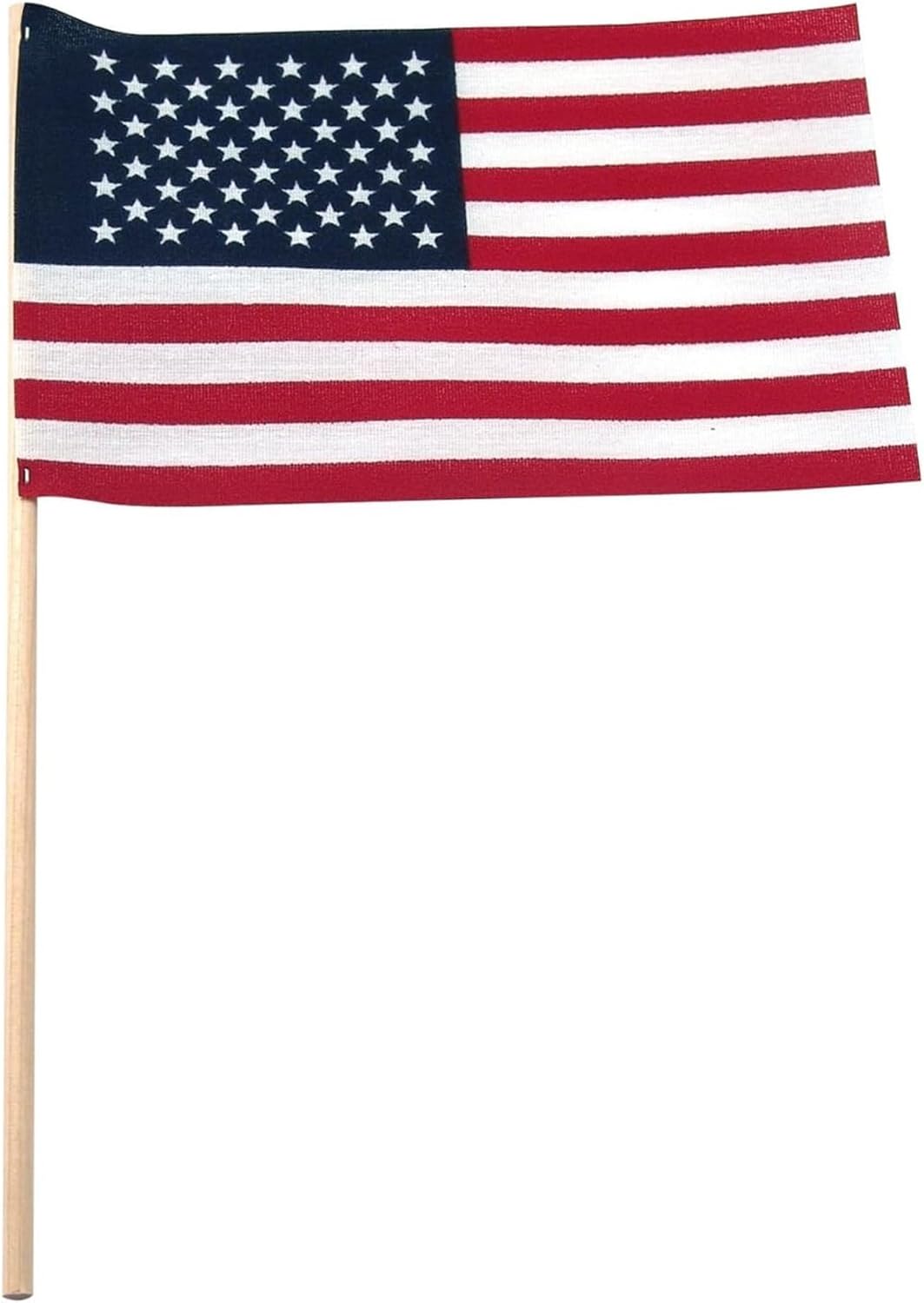 Super Tough Small American Stick Flags 4’’x6’’ - No Tip | Cotton Outdoor Flag on 10’’ Wooden Stick | Hand Held Flags Patriotic Decor for Various Holiday Parties and National Flag Day | 500 Pack