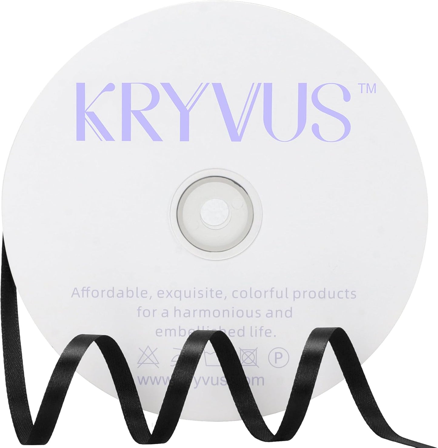 Black Satin Ribbon 1/4 inch X Continuous 100 Yards, Single Face Polyester Ribbon Perfect for Gift Wrapping, Flower Bouquet, Wedding Decor, Crafts, Bow Making, Sewing and More