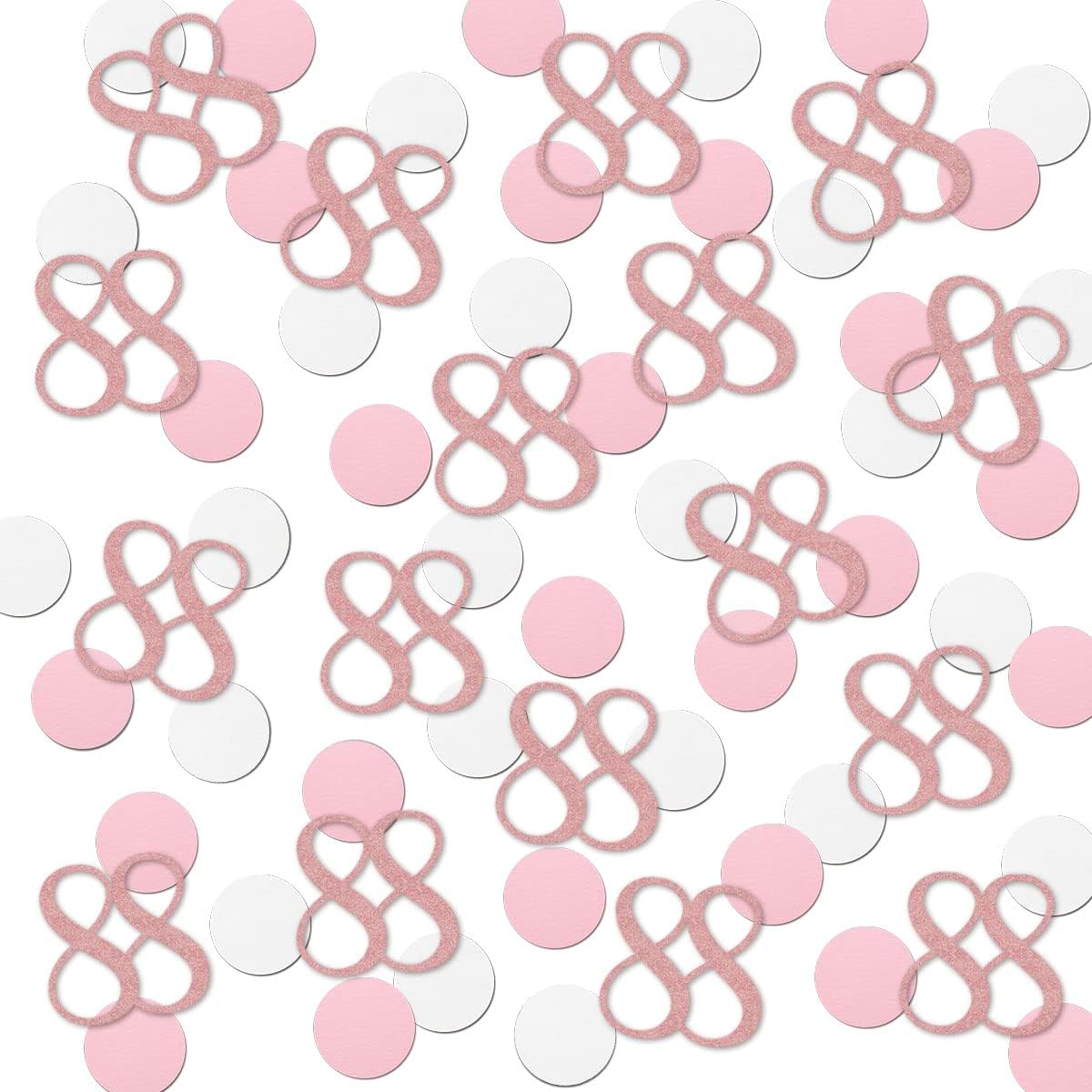 Rose Gold 88 Confetti, 88th Glitter Birthday Number Confetti, 200pcs Anniversary Party Table Decoration Supplies
