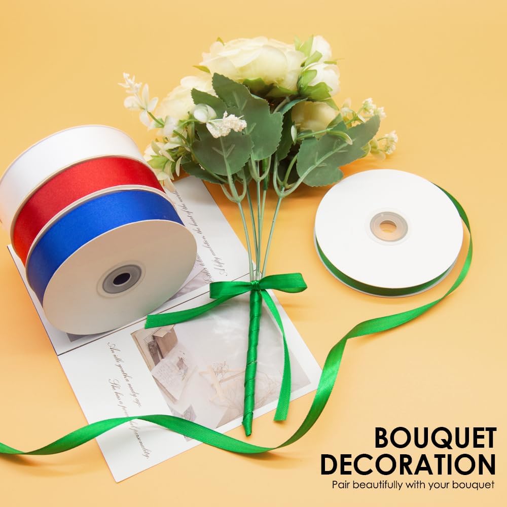 1-1/2" x 50 Yards Satin Ribbon - Ivory Silk Ribbon with Spool - Ideal for Gift Wrapping, Floral Bouquets, Crafts, Wedding Party Decorations, Christmas and Sewing Projects