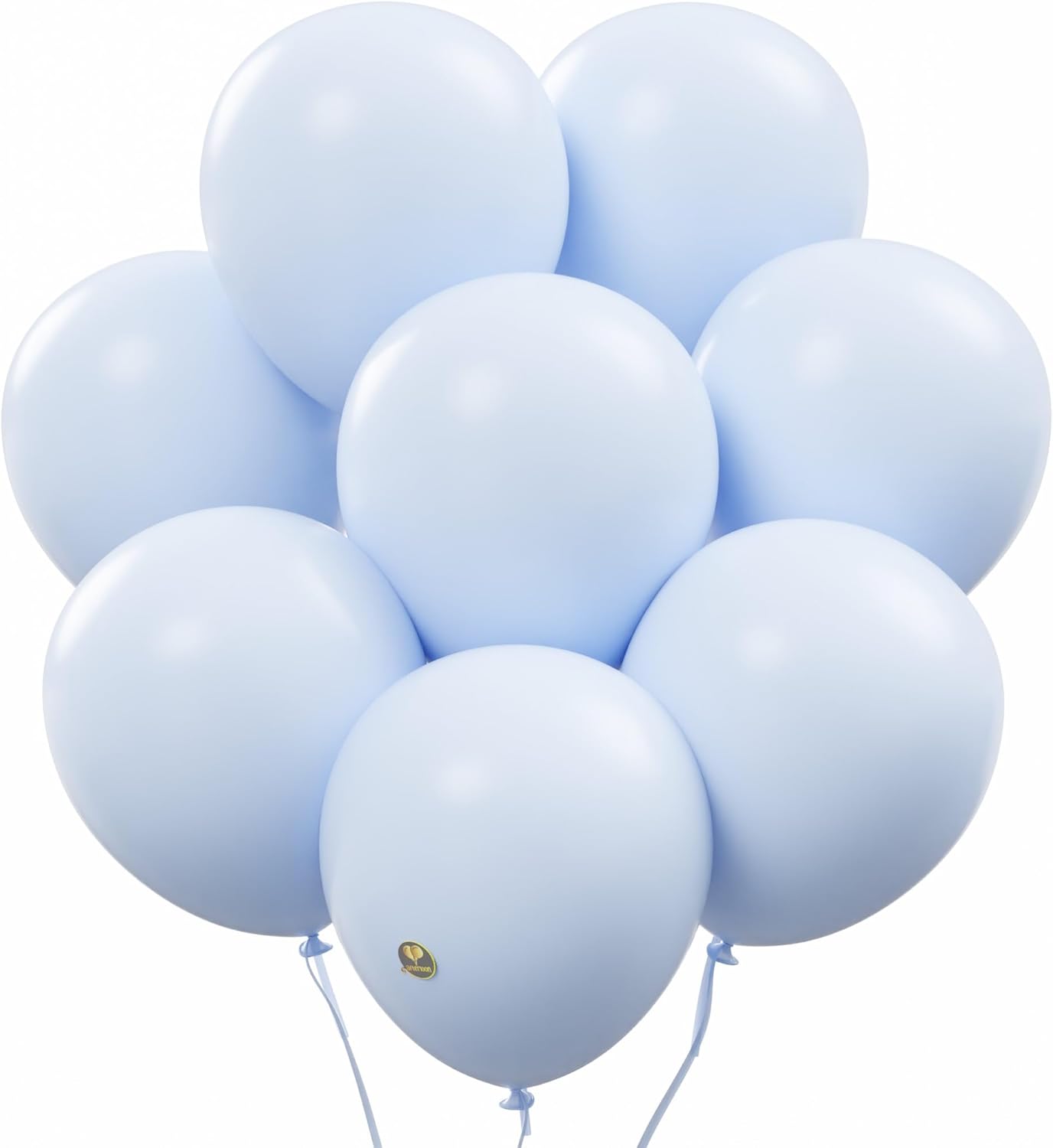 AFTERLOON® Biodegradable Balloons 50 pcs Pastel Baby Blue 10 Inch, Matte Color Thickened Extra Strong Latex Helium Float, for Baby Shower Gender Reveal Arch Wedding Birthday Party Decorations