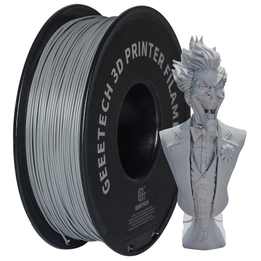 Geeetech PLA 3D Printer Filament, PLA 3D Printer Filament 1kg Spool(2.2lbs) Dimensional Accuracy +/- 0.02 mm, 3D Printing Filament Fits for Most FDM 3D Printers, Grey