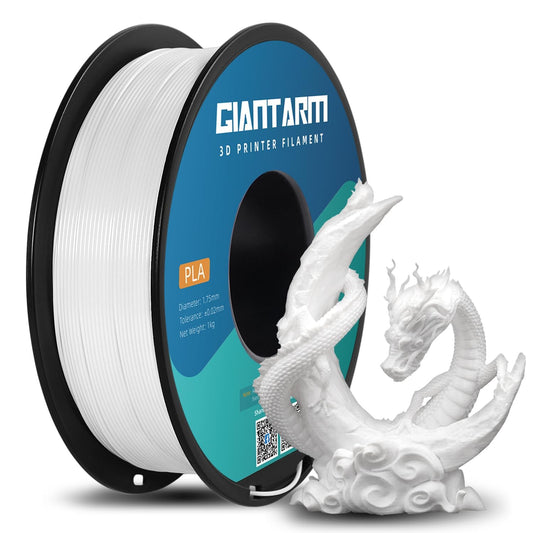 GIANTARM 3D Printer Filament, White Pla Filament, 1Kg(2.2lbs) Spool, 1.75mm Dimension Accuracy +/- 0.03mm, 3D Printing Filament