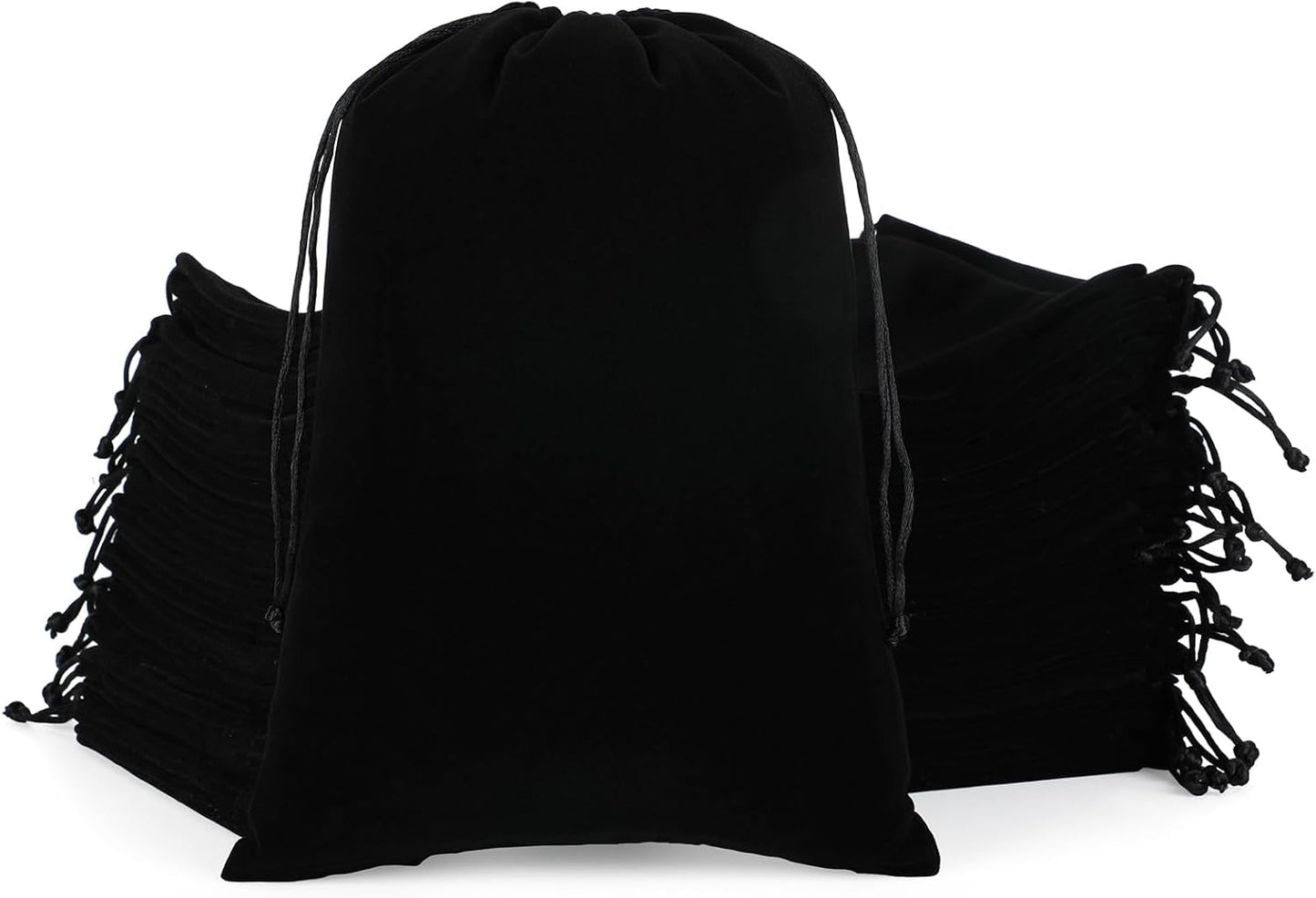 Velvet Drawstring Jewelry Bag, 50Pcs Black Dice Bag, 7x10 Tarot Card Holder, Or Wrapping Halloween Party Favors, Small Bussiness, Toys, Board Game