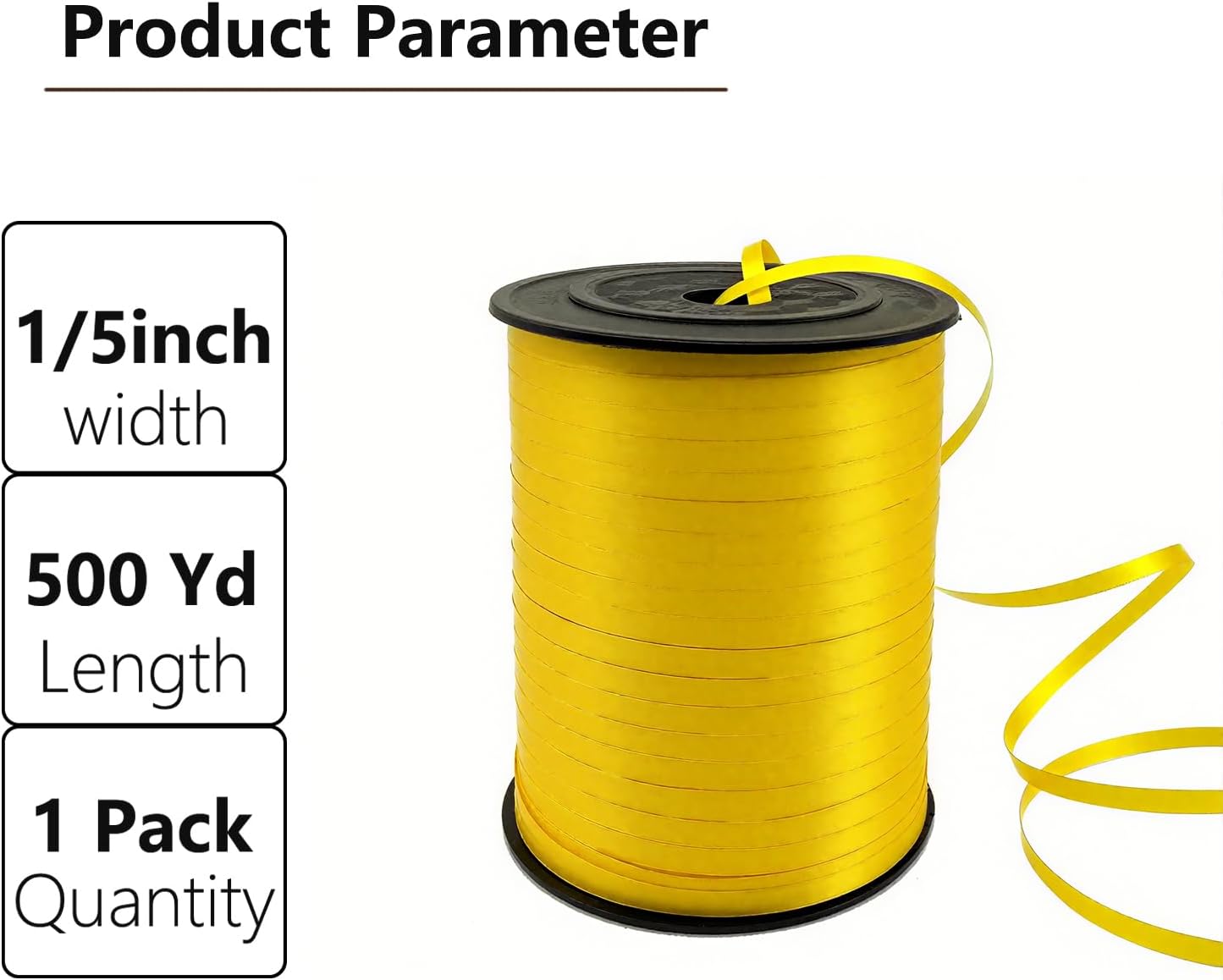 500 Yards Curling Ribbon-Balloon String for Birthday Gift Wrapping,Festival Party Decor,Ribbons & Bows for Christmas New Year Gifts Supplies (Yellow)