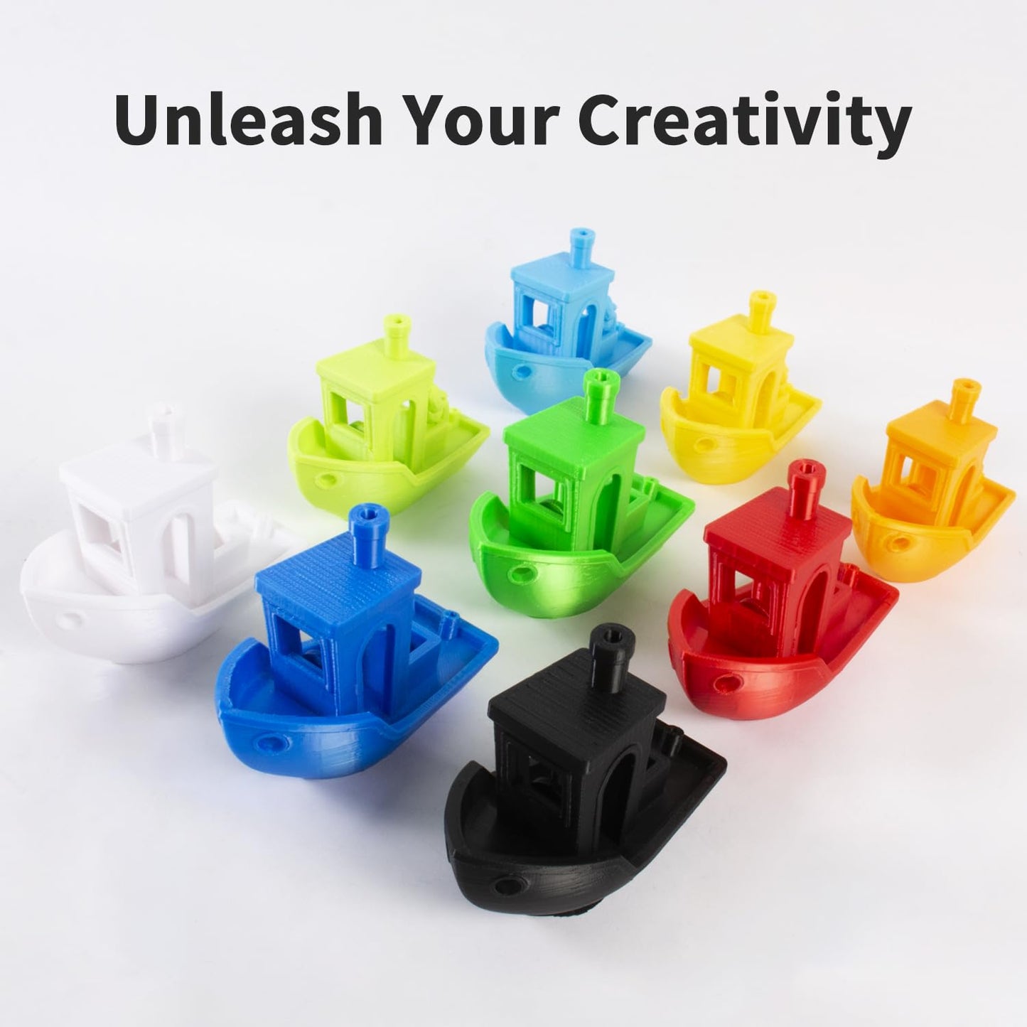 Geeetech 3D Printer Filament, PLA Filament 1.75mm Bundle 2kg for 3D Printer, Dimensional Accuracy +/- 0.02 mm (Black 2-Pack)