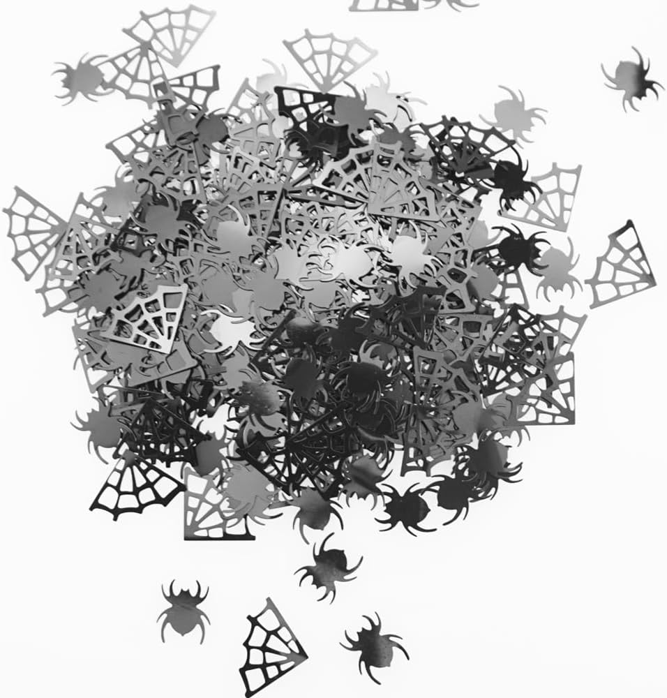 Halloween Confetti Black Spider Web Spider Bat Shaped Confetti Sprinkles for Table Scatter Holiday Party Decorations Supplies