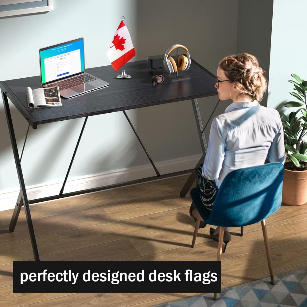 Canada Flag Canadian Flags, Small Mini Canadian Desk Flag, Used for Table Office Classroom Home Patriotic Events Decorations