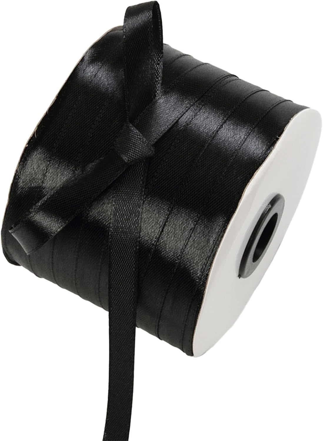 3/8 Inch Black Satin Ribbon 230 Yards Bulk Fabric Ribbons for Gift Wrapping, Scrapbooking, Crafts and DIY Projects, Wedding, Event Decor