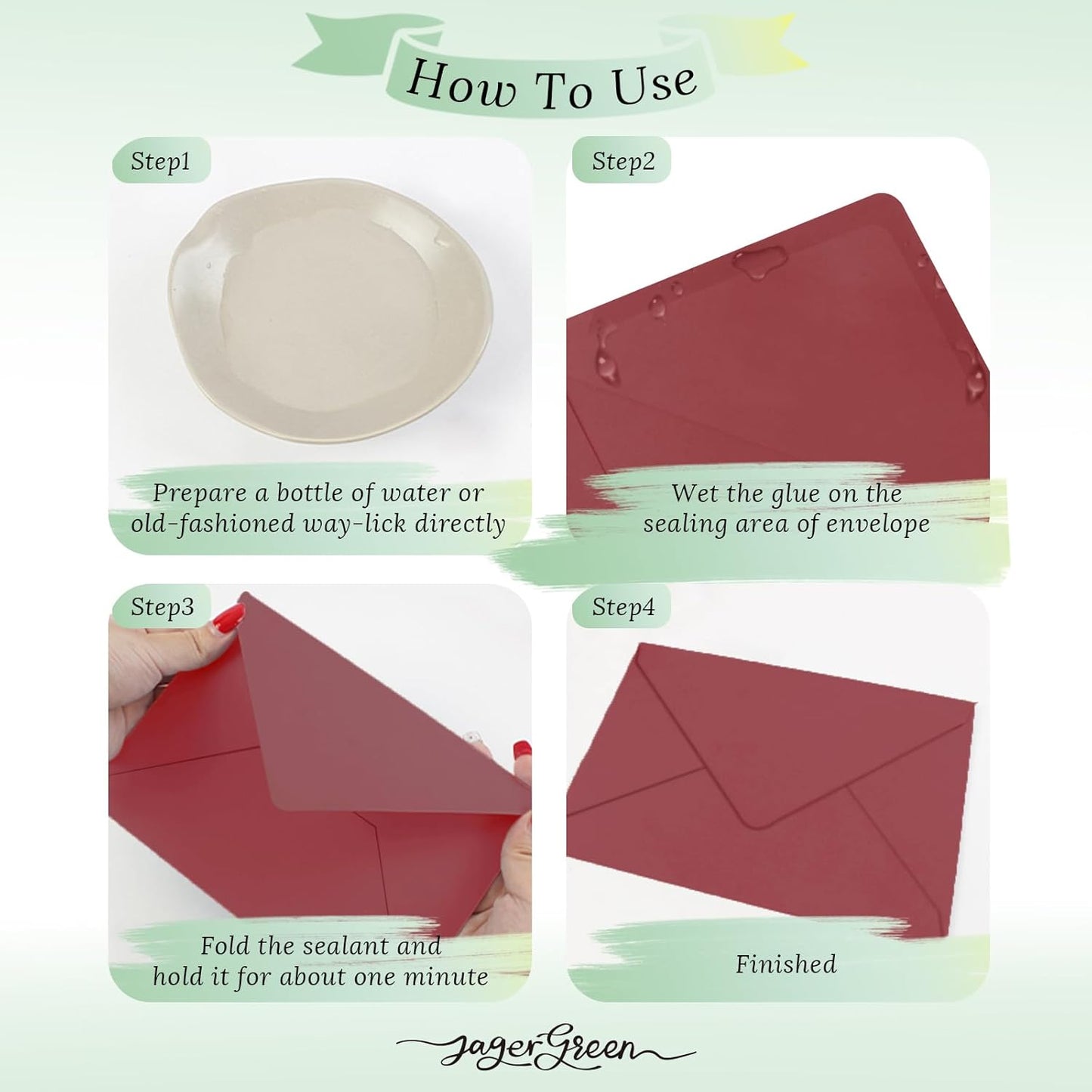 50 Pack 4x6 Envelopes Letter Size, Red A4 Envelopes Self Seal for Wedding Invitation, Envelope 4.3x6.3 for Greeting Cards, Photos, Baby Shower, Graduation, Thank You Cards, Announcements