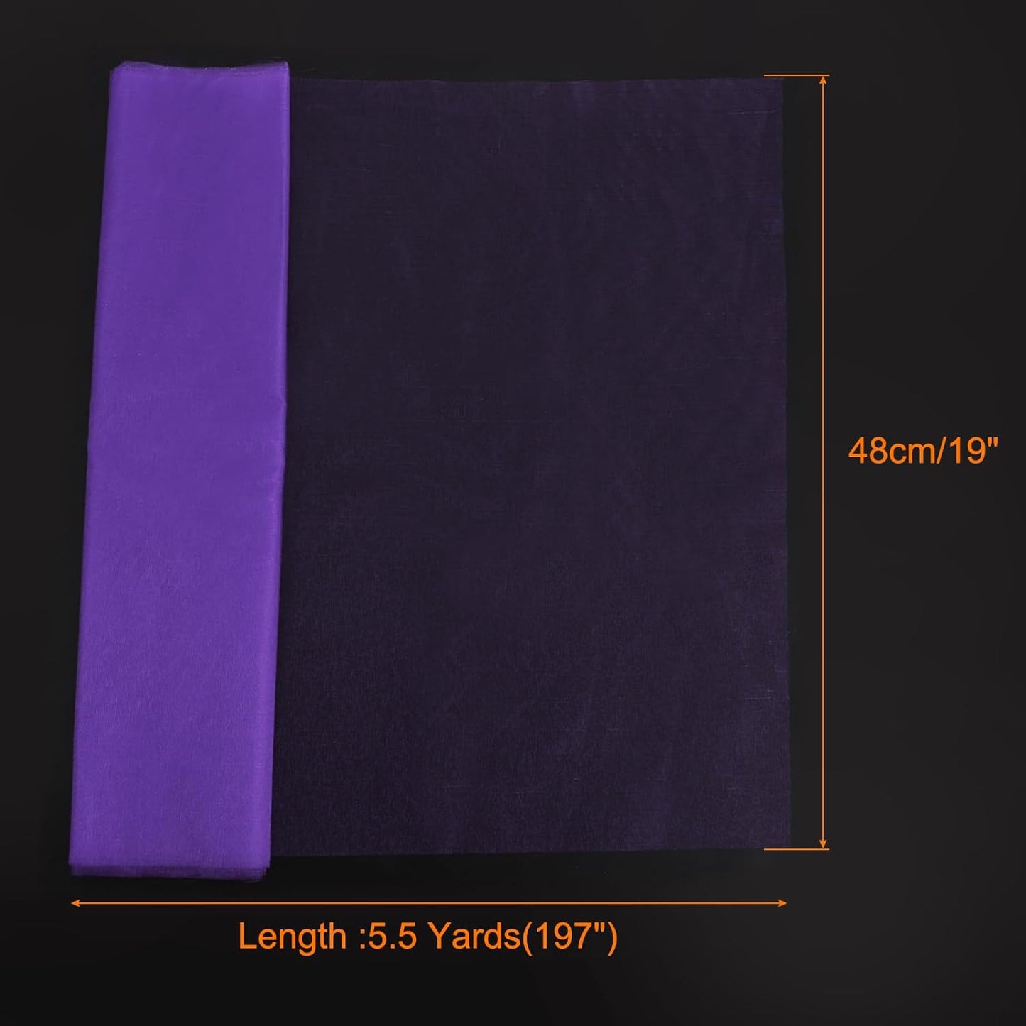 uxcell 19" by 5.5 Yard Tulle Fabric Backdrop Curtains for DIY Tutu Skirt Shower Decor Wedding Crafts Birthday Party Supplies, Deep Purple