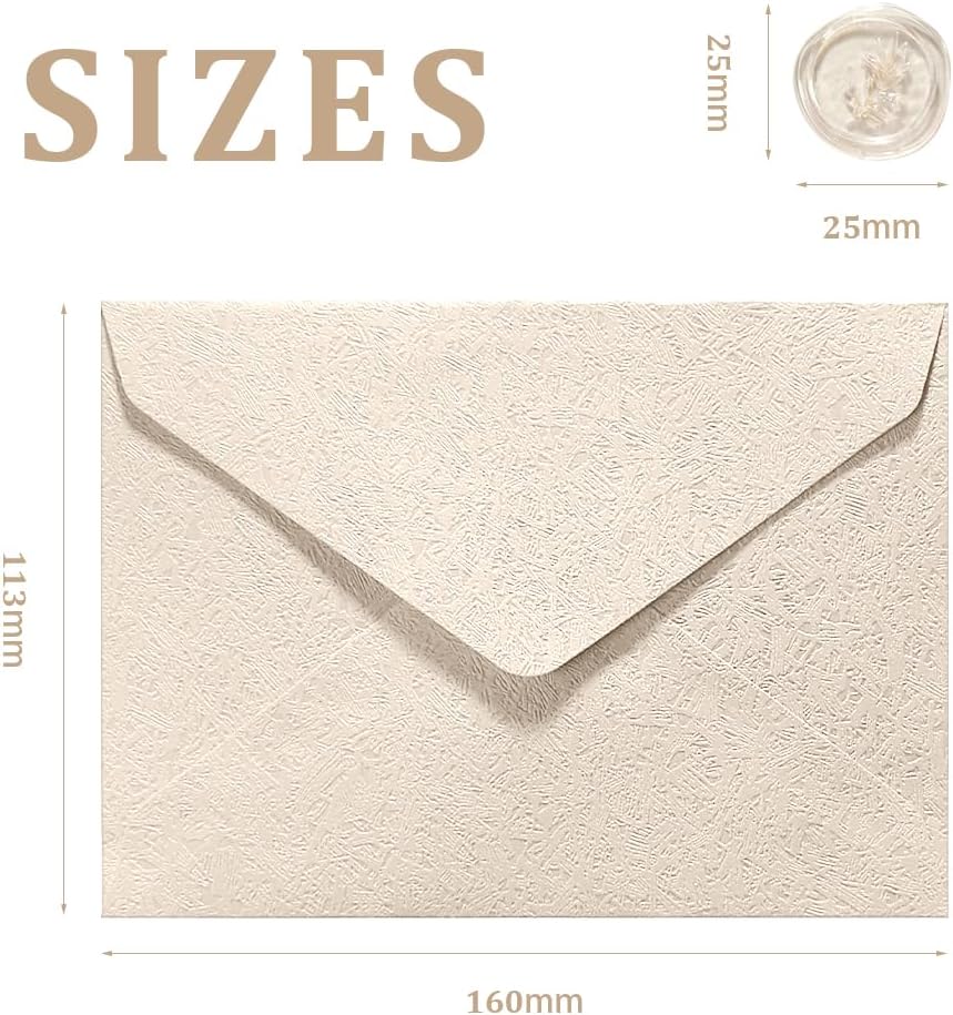 30 Pieces A6 Envelopes with 30 Seal Stickers, 6.32 x 4.45 inch Envelopes for 4 x 6 Wedding Invitation Cards, Greeting Cards, Graduation, Birthday Party Invitations, Yellow.