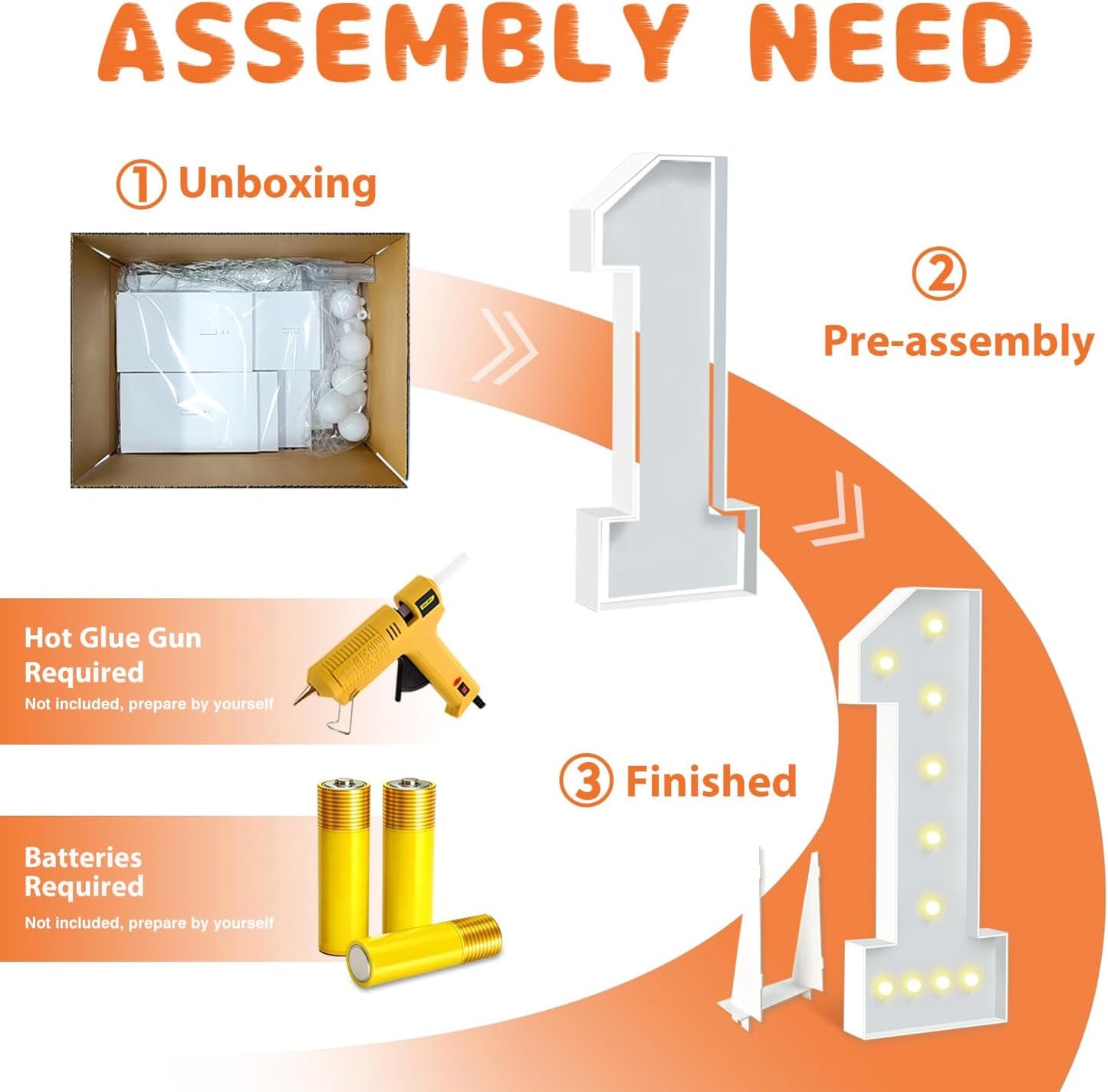 4FT Marquee Numbers 15, Large Light Up Numbers 15th Birthday Decorations for Girls Boys, Cardboard Number for Women Men Anniversary Party Decor Backdrop, DIY Foam Board Mosaic Number Sign