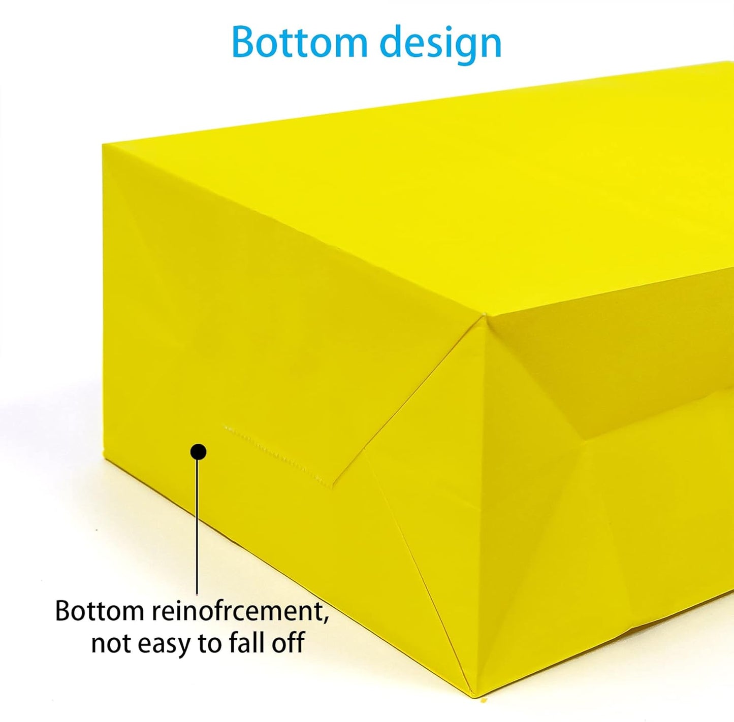 25 PCS Small Gift Bags Yellow Kraft Paper Bags with Handles for Party Favor (8.2 x 6 x 3.1 In)