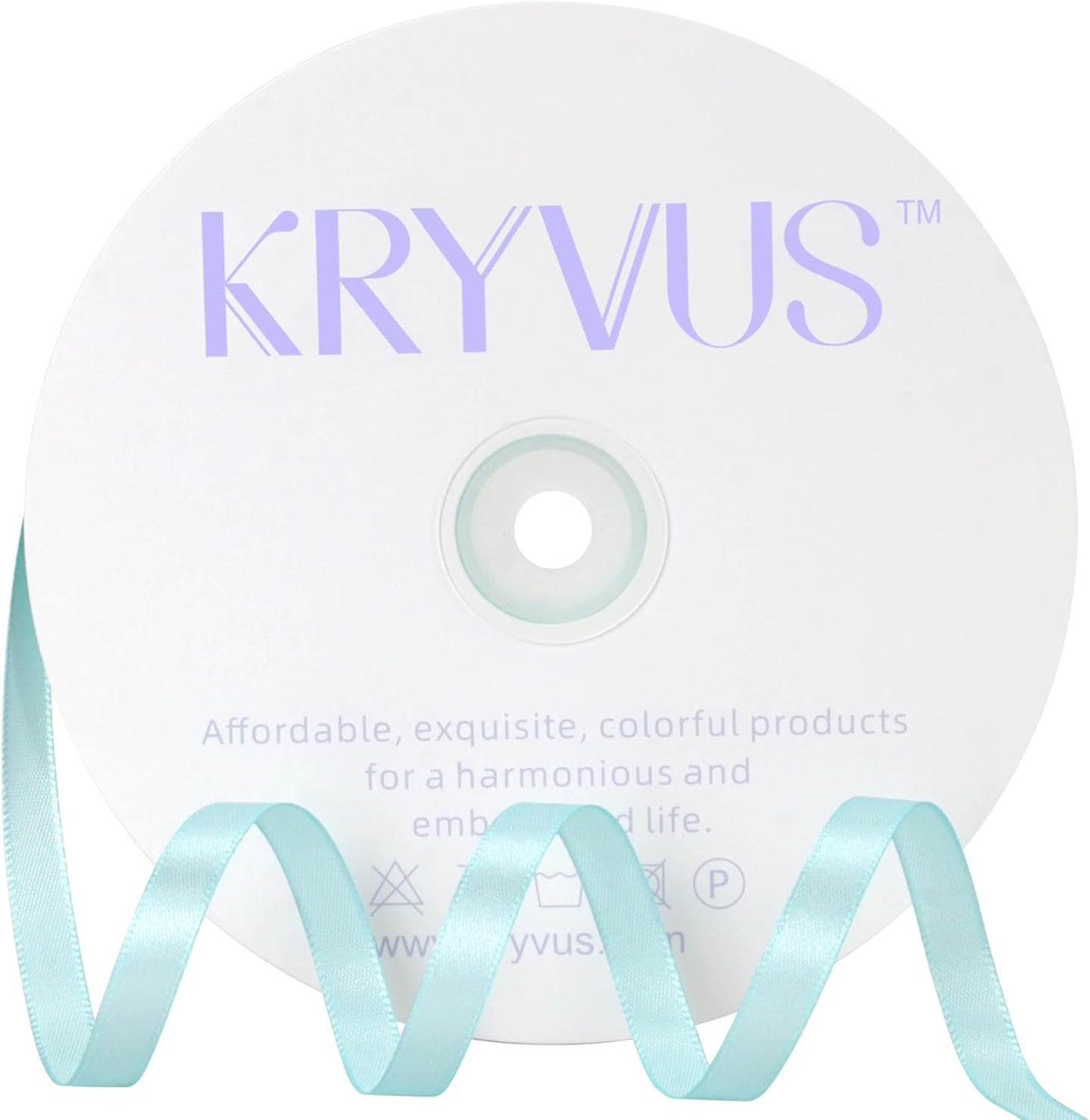 Light Blue Satin Ribbon 3/8 inch X Continuous 100 Yards, Single Face Polyester Ribbon Perfect for Gift Wrapping, Flower Bouquet, Wedding Decor, Crafts, Bow Making, Sewing and More