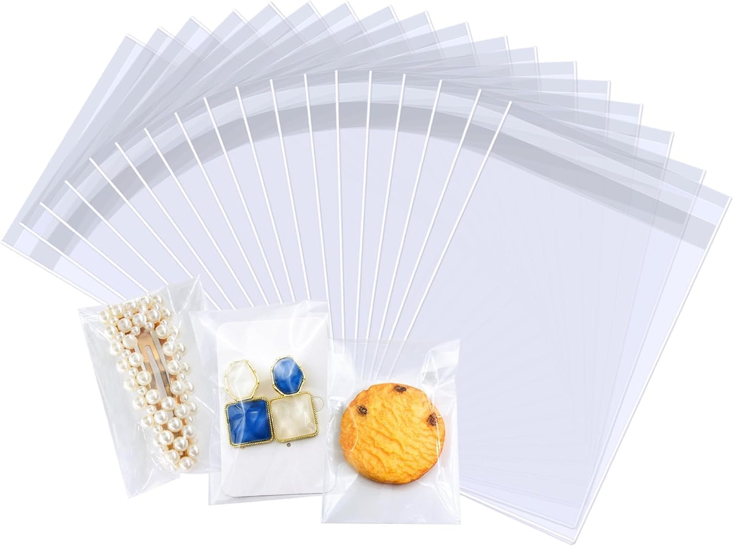 PigPotParty 2"x3" Cellophane Cookie Bags Self Sealing, 100 Pcs Clear Plastic Treat Individual Cookie Bags with seal, Perfect for Goodies, Party Favors, Snacks, Gift Wrapping