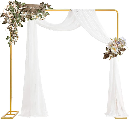 Wedding Arch Backdrop Stand Square 6.5FT Heavy Duty Metal Frame, Balloon Arch Stand Adjustable Photo Booth Decor for Baby Showers, Halloween Parties, Birthdays, Anniversaries
