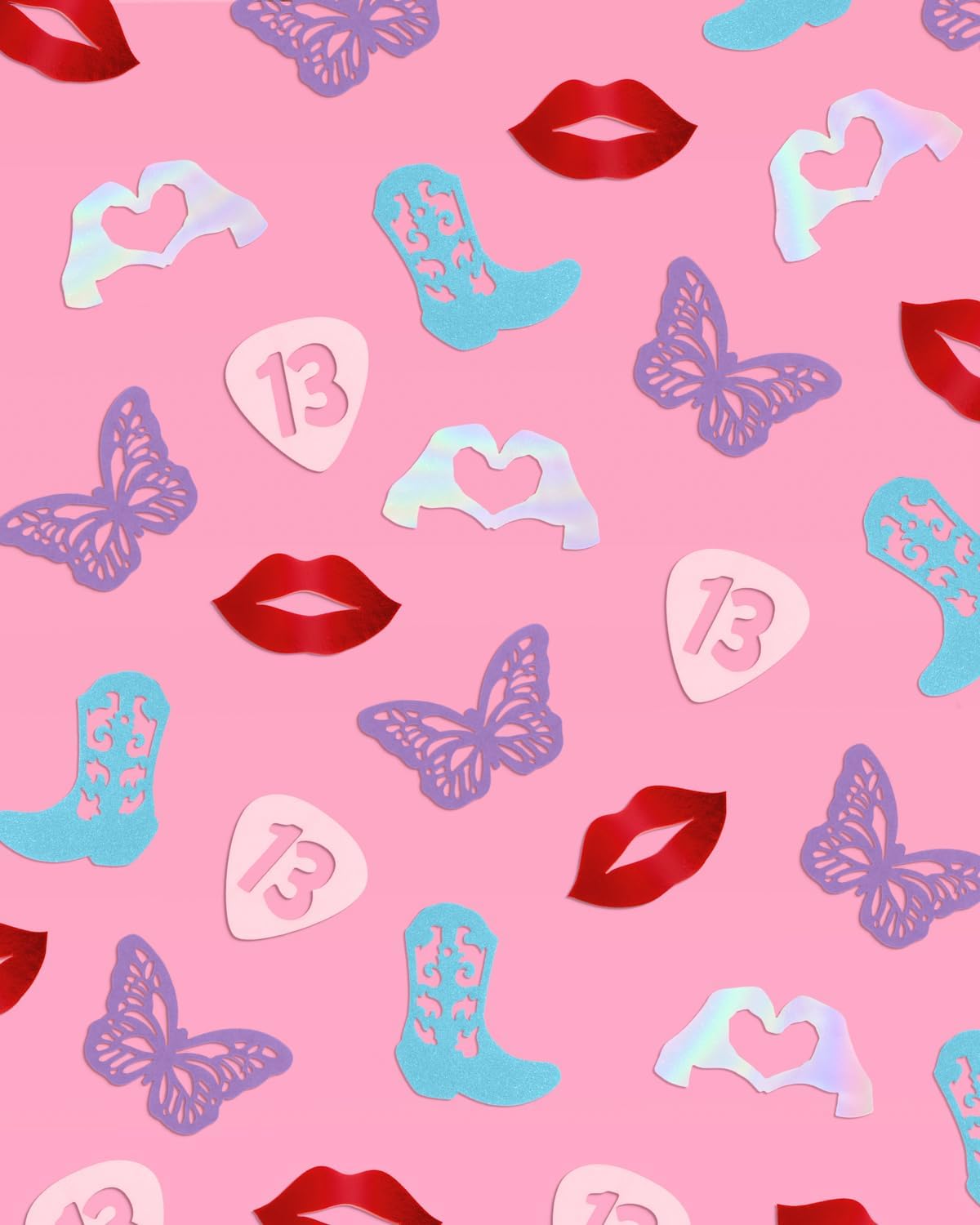 xo, Fetti Eras Party Confetti - 200 pcs | Concert Tablescape, Bachelorette Table Decor, Birthday Decorations, Cute Pink Bday Supplies