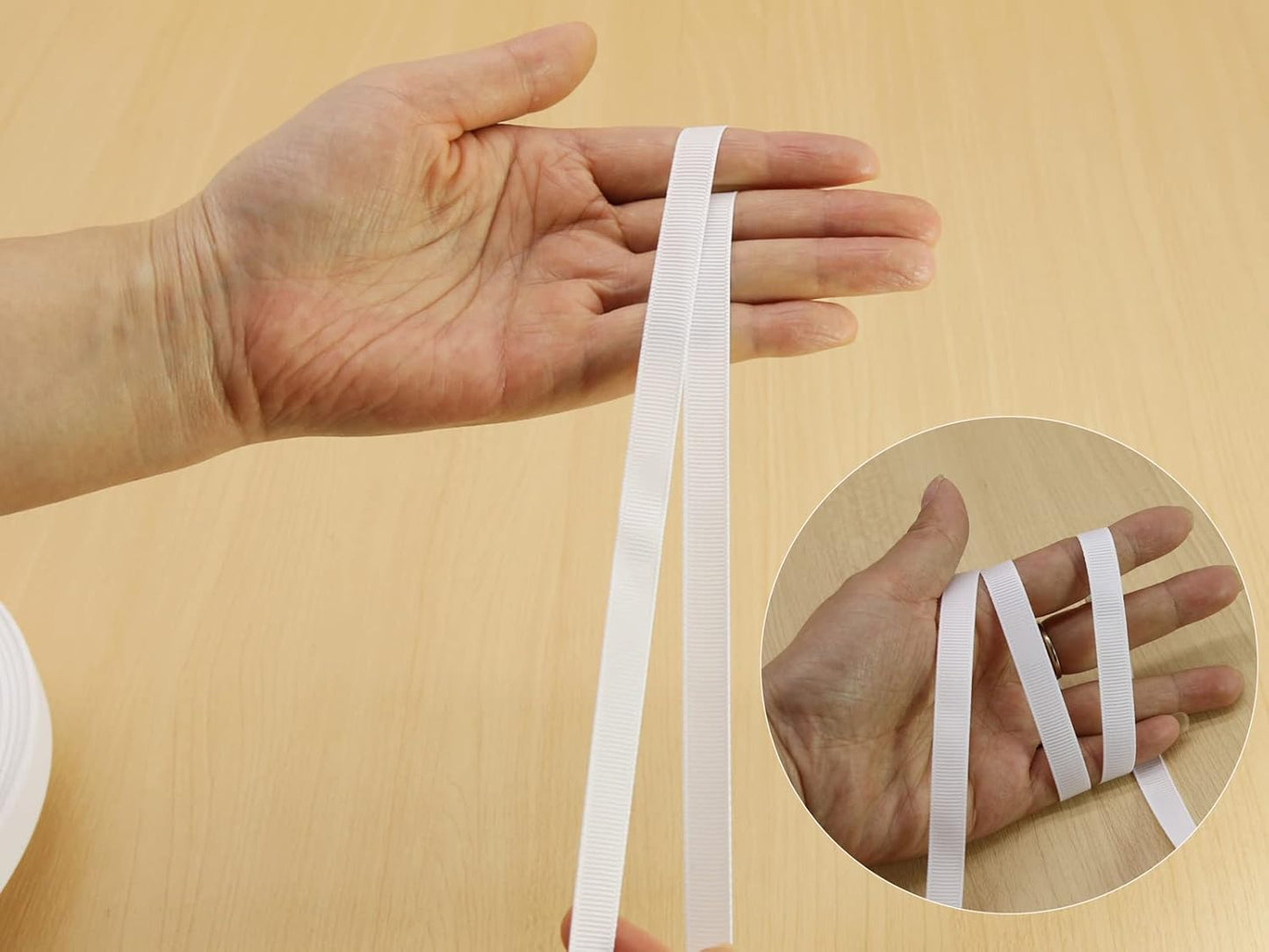 Jesep One Roll 100 Yards 3/8" Soild Grosgrain Ribbon Boutique Gift Wrapping Package Ribbon, DIY Crafts Bow Hair Headband Accessories Assorted Ribbon#29(3/8" 10mm, White)