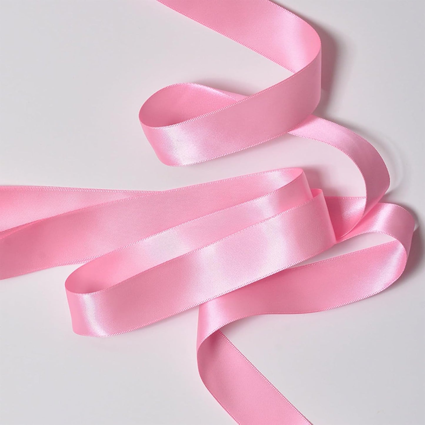 1-1/2" x 50 Yards Pink Satin Ribbon Single Faced Fabric Ribbons for Gift Wrapping, Crafting, Floral Arrangements, Flower Bouquet, Wedding, Home Decor