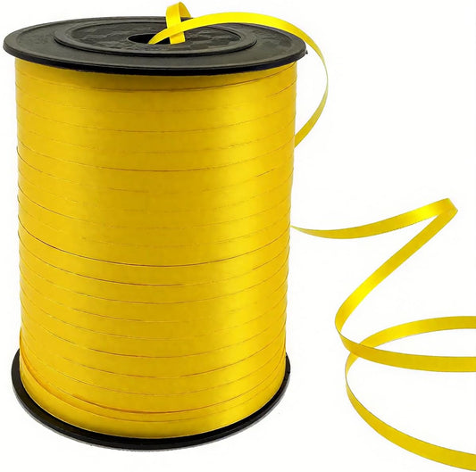 500 Yards Curling Ribbon-Balloon String for Birthday Gift Wrapping,Festival Party Decor,Ribbons & Bows for Christmas New Year Gifts Supplies (Yellow)