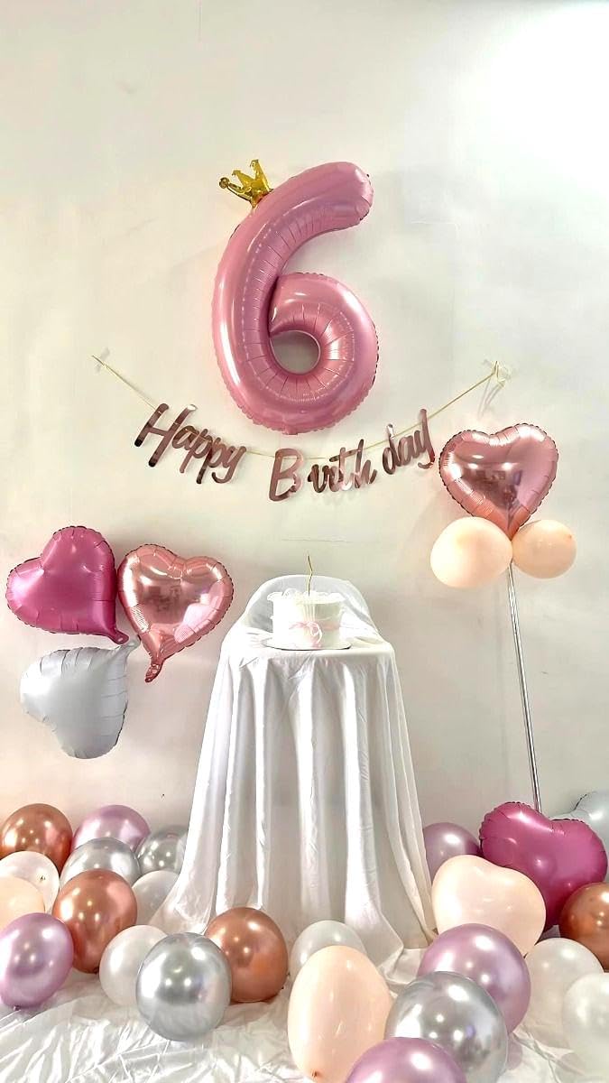 Big Pink Crown 40 Inch 9 Balloon Number, Jumbo Giant 9th 19 29 39 49 99 Birthday Party Decorations, Large Pink Crown Foil Balloons Anniversary Birthday Party Engagement Decorations