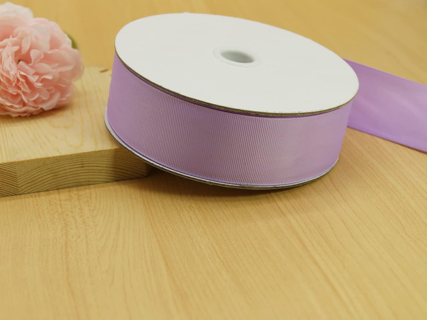 One Roll 50 Yards Soild Lavender Grosgrain Ribbon 1 1/2 inch Flower Bouquets Ribbons-1.5 inch Thick Gift Wrapping Ribbon-DIY Crafts Bow Hair Headband Accessories Ribbons #430(38mm)