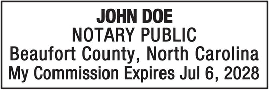 MaxMark Notary Stamp for State of North Carolina- Self Inking Stamp