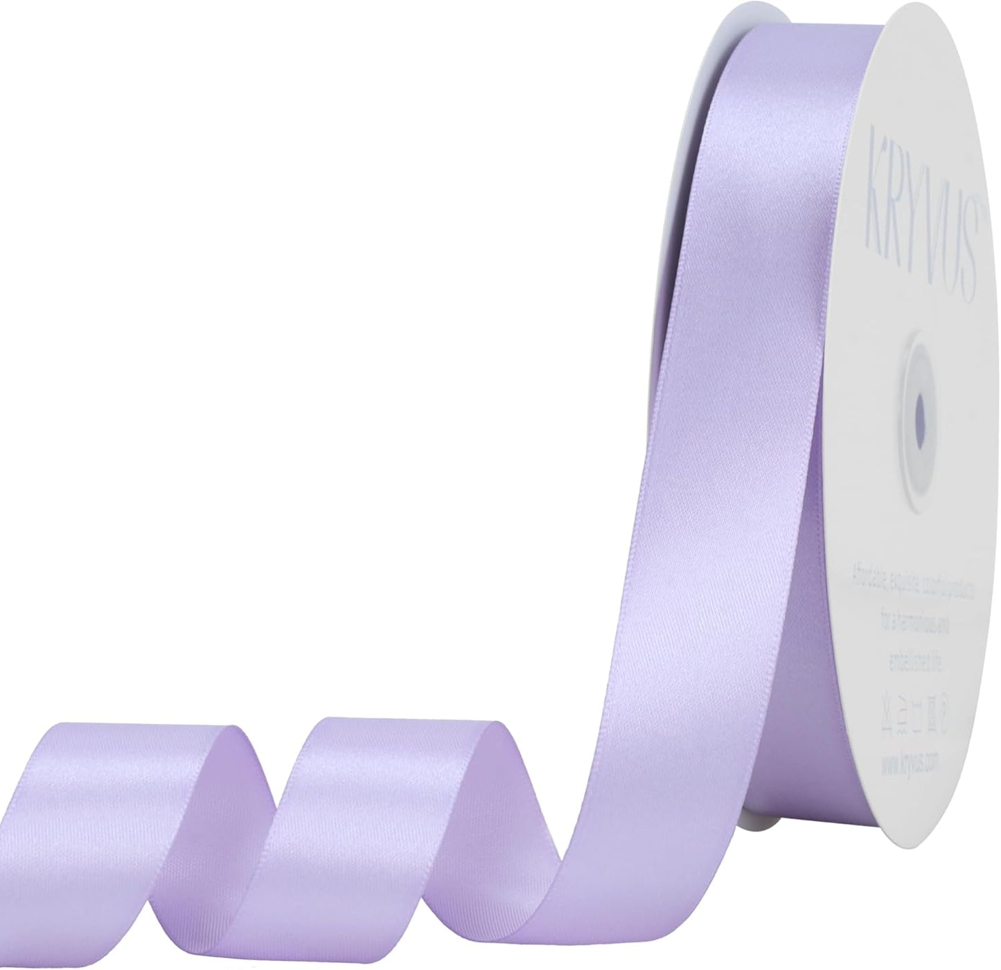Lavender Satin Ribbon 1 inch X Continuous 100 Yards, Single Face Polyester Ribbon Perfect for Gift Wrapping, Flower Bouquet, Wedding Decor, Crafts, Bow Making, Sewing and More