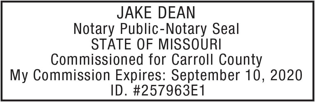 MaxMark Notary Stamp for State of Missouri- Self Inking Stamp