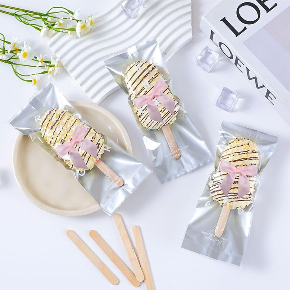 2.5" Hgzgch Light Pink Satin Ribbon Bow for Gift Wrapping, Premade Bows for Crafts, Cake, Party Favors, Handmade Bows with Double-Sided Tape, Self Adhesive Gift Bows for Presents, Treats- 50pcs