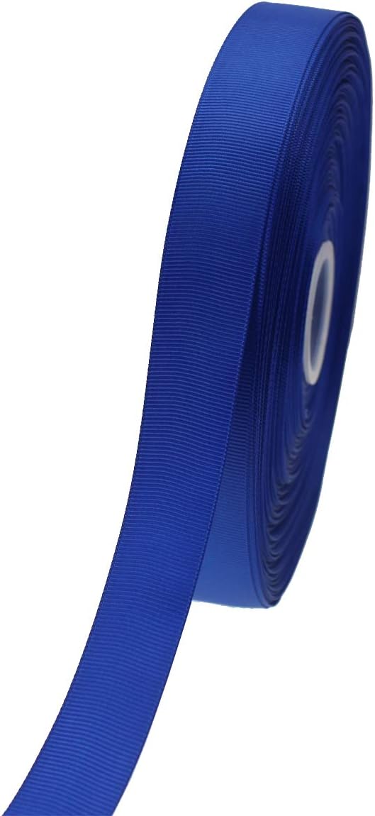Jesep One Roll 100 Yards 1" Soild Grosgrain Ribbon Boutique Gift Wrapping Package Ribbon, DIY Crafts Bow Hair Headband Accessories Assorted Ribbon#352 (1" 25mm, Royal Blue)