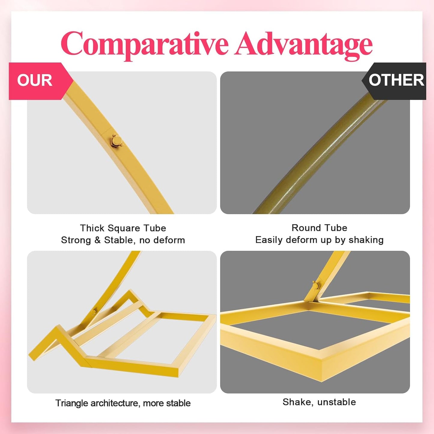 Wokceer Wedding Arch 8.5FT Round Backdrop Stand Gold Metal Circle Balloon Arch Frame Stand for Wedding Ceremony Birthday Party Bridal Shower Anniversary Candy Tables Decoration