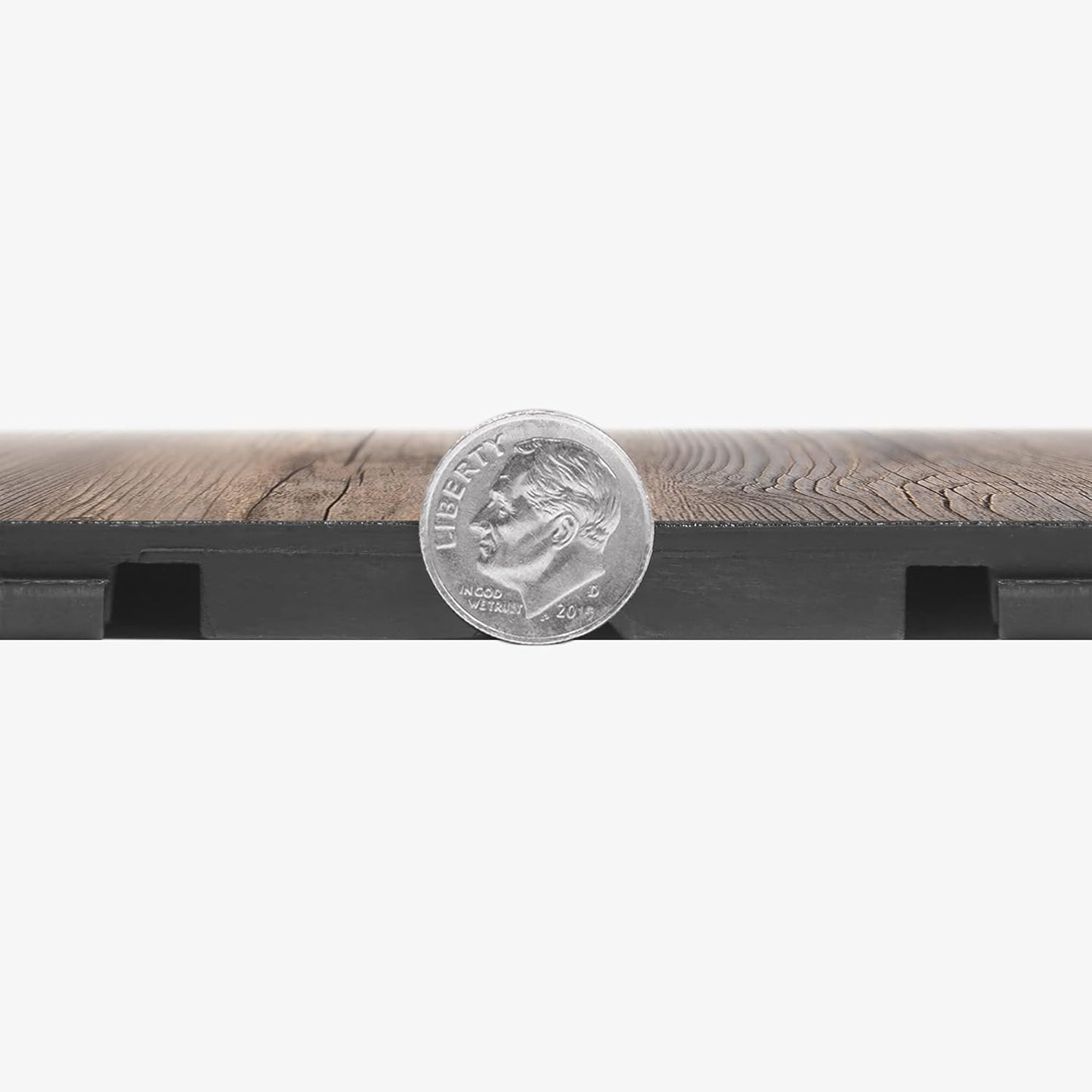 IncStores 3/8" Thick Snap Together Dance Flooring - 12"x12" Printed Vinyl Dance Floor for Practice & Performance - Barnwood - 1 Tile Pack