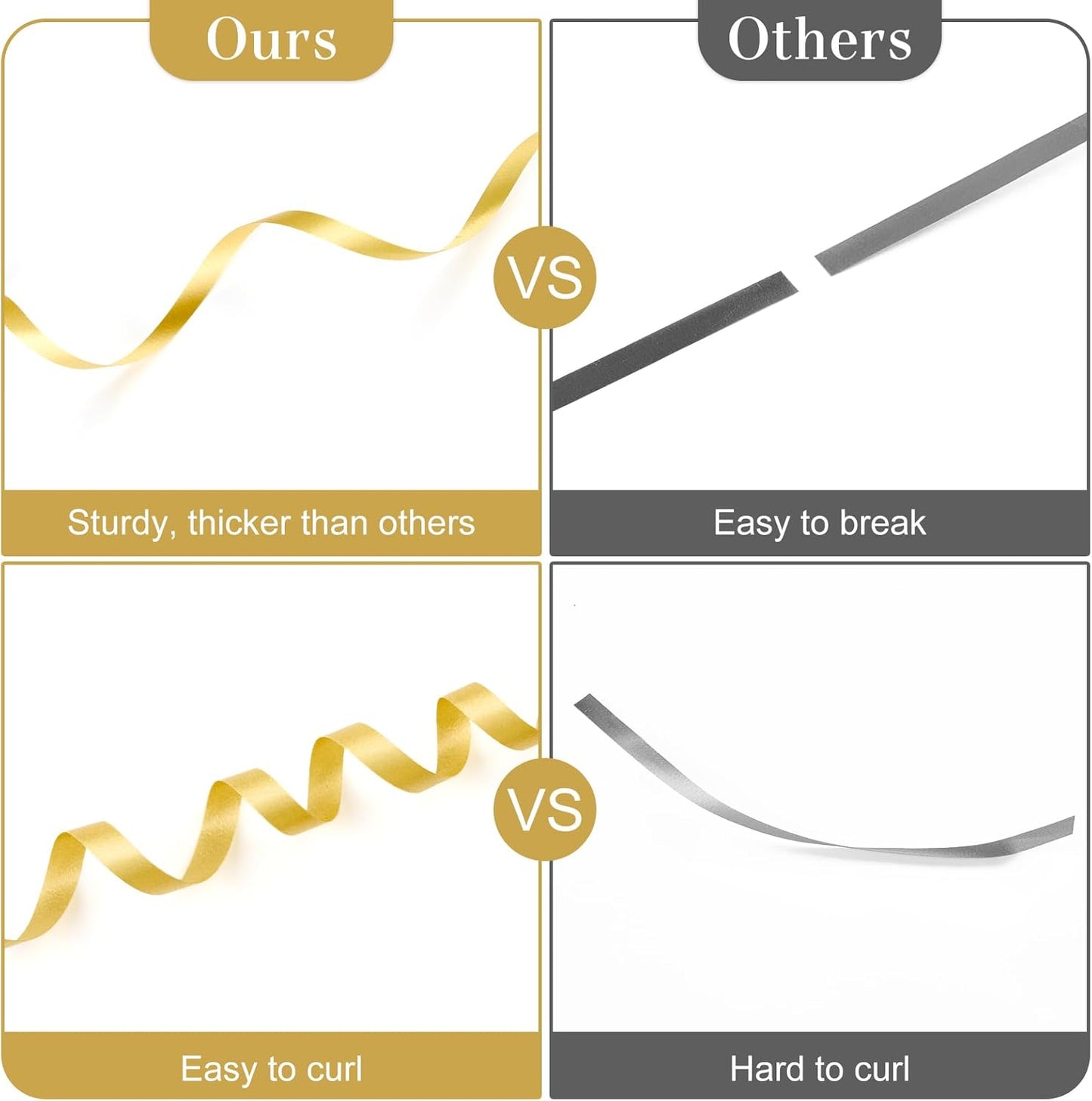 500 Yards Gold Curling Ribbon-Balloon String-Balloon Ribbon Roll for Party Decoration, Gift Wrapping, Wedding, Art Crafts, Florist Flower