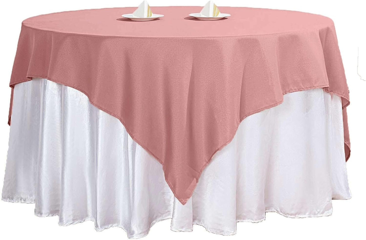 Efavormart 70" Square Linens Dusty Rose Wholesale Linens Polyester Square Linen Tablecloth for Wedding Banquet Restaurant