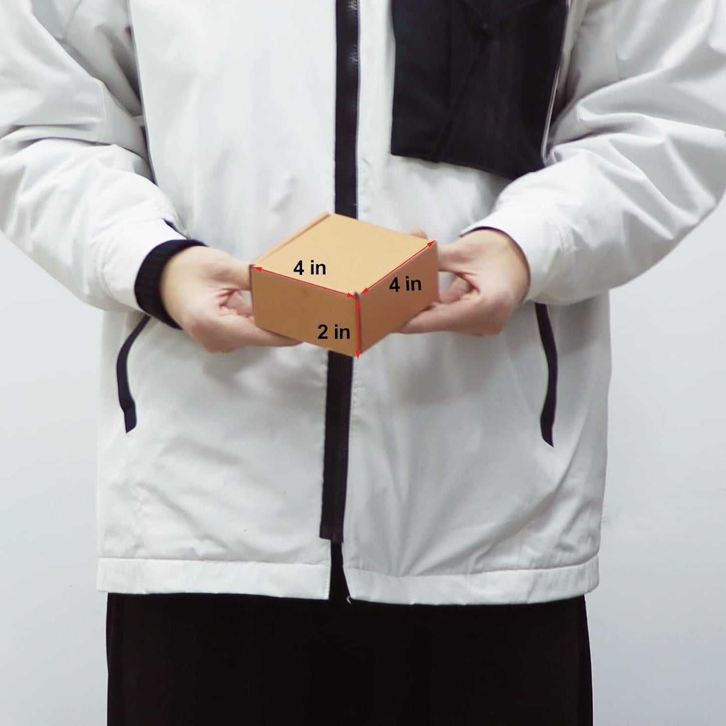 MEBRUDY 4x4x2 Inches Shipping Boxes Pack of 50, Small Corrugated Cardboard Box for Mailing Packing Literature Mailer