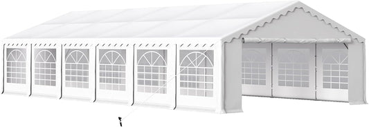 HERA'S PALACE 20'x 40' Outdoor Tents for Parties Large Canopy Tent with 14 Removable Sidewalls Heavy Duty Party Tent for Graduation Wedding and Birthday (White)