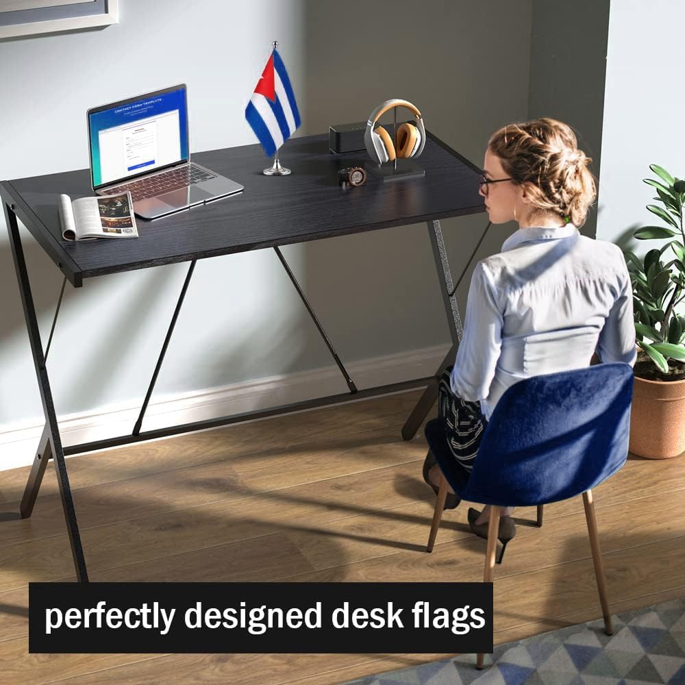 Cuba Flag Cuban Flags, Small Mini Cuban Desk Flag, Used for Table Office Classroom Home Patriotic Events Decorations