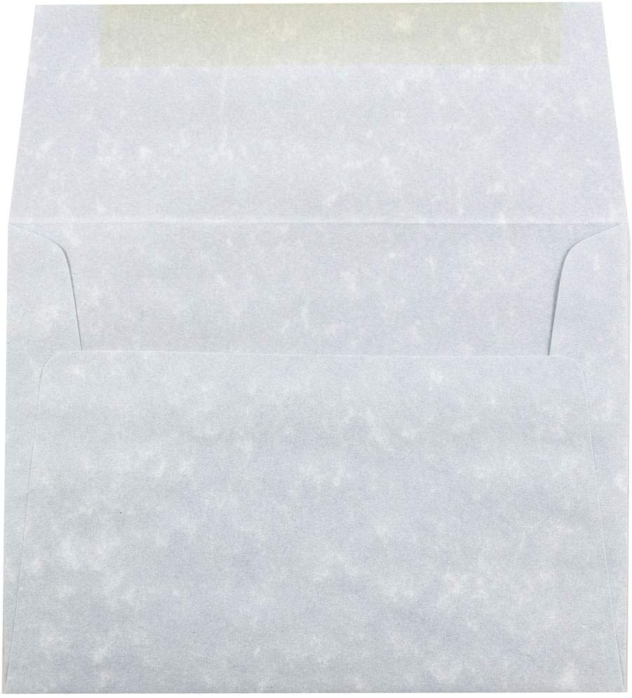 JAM PAPER A6 Parchment Invitation Envelopes - 4 3/4 x 6 1/2 - Blue Recycled - 50/Pack