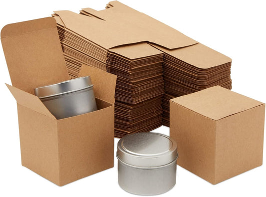 Juvale Bridesmaid Proposal Box - 100 Pack, Brown, 3 x 3 x 3 Inches - Mini Gift Boxes with Lids for Cookie & Candy