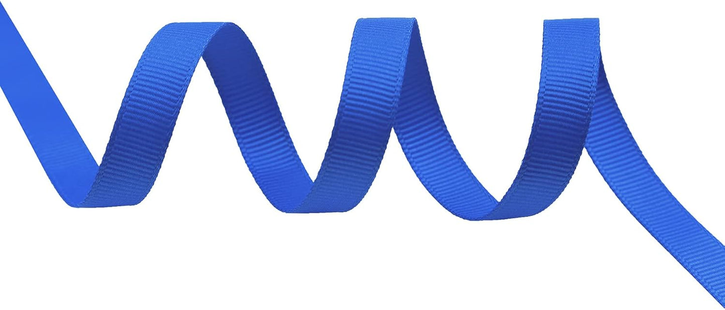 ITIsparkle 3/8" Inch Grosgrain Ribbon 50 Yards-Roll Set for Gift Wrapping Scrap Books Party Favor Hair Braids Baby Shower Decoration Cake Decoration Floral Arrangement Craft Supplies, Royal Ribbon